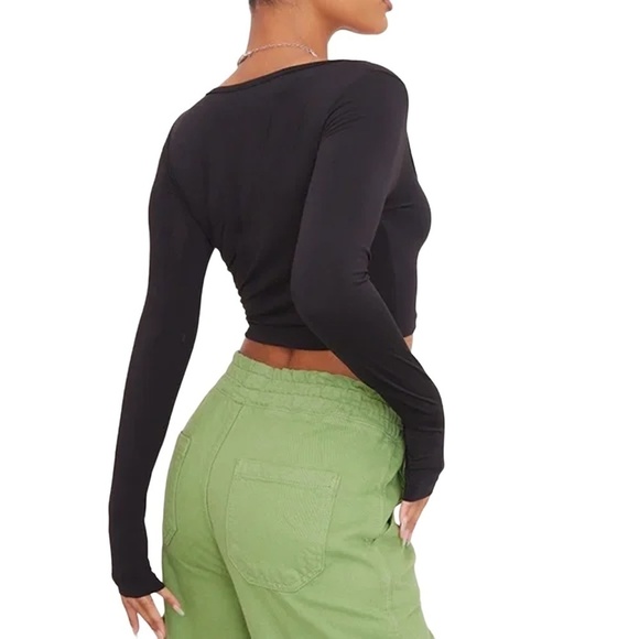 Pretty Little Thing 2X Crop Tops Made in the UK Jersey Knit Sexy Lightweight - Picture 6 of 13